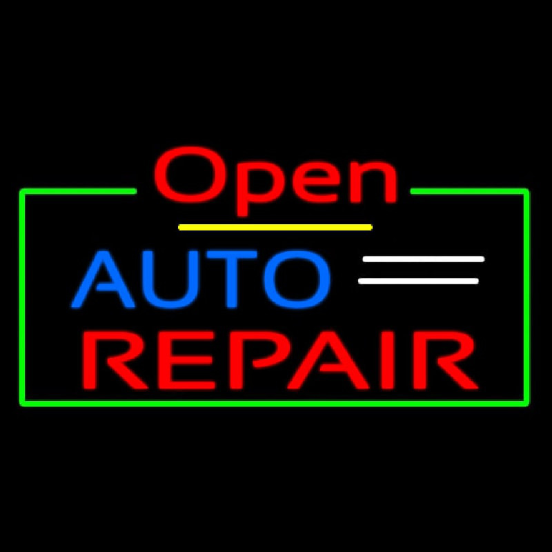 Open Auto Repair Enseigne Néon