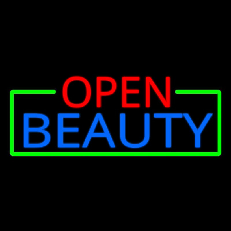Open Beauty Salon Enseigne Néon