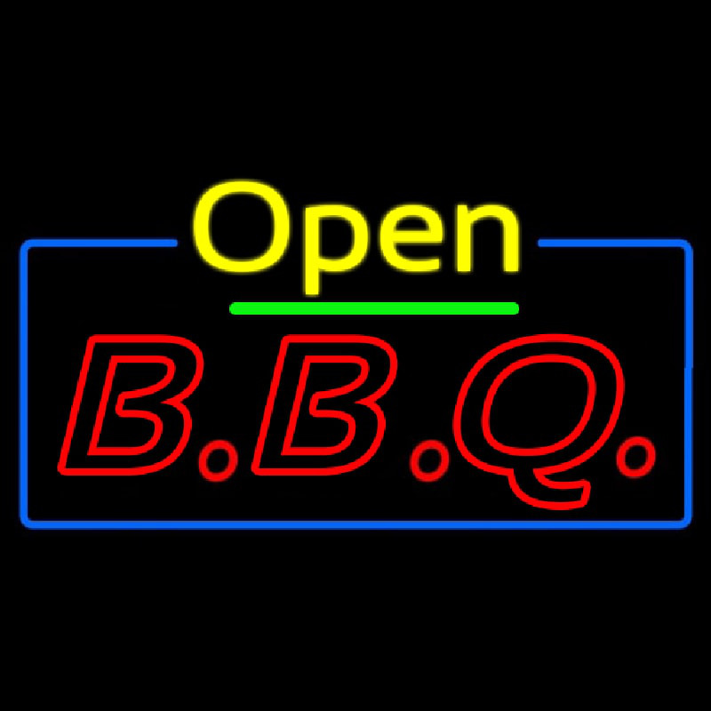 Open Double Stroke Bbq Enseigne Néon