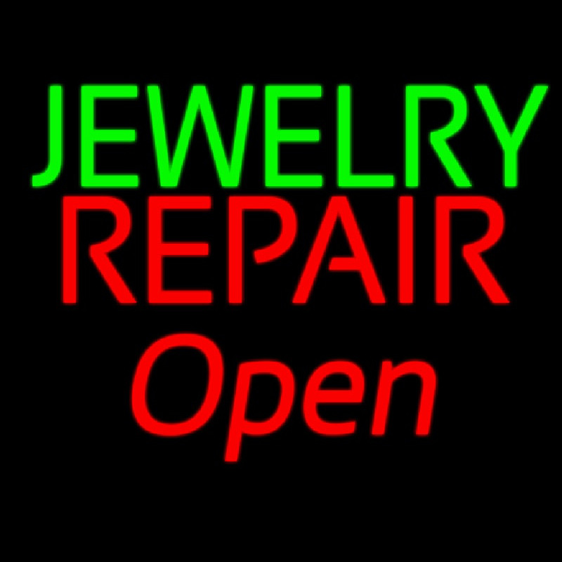 Open Jewelry Repair Enseigne Néon