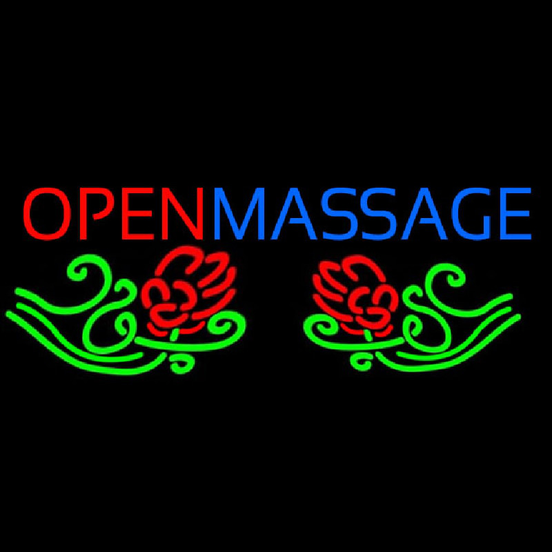 Open Massage Enseigne Néon