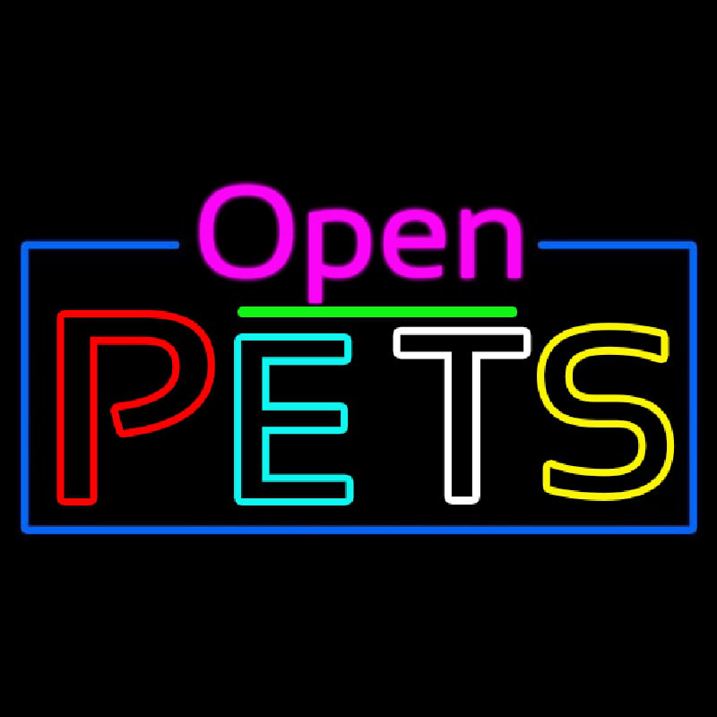 Open Pets Enseigne Néon