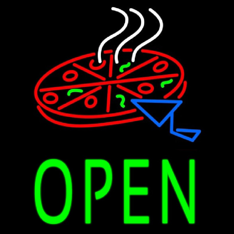 Open Pizza Enseigne Néon