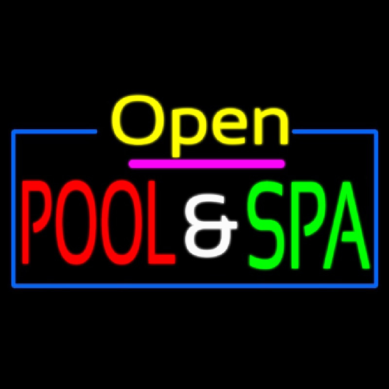 Open Pool And Spa Enseigne Néon