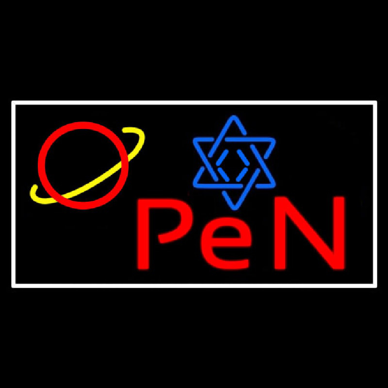 Open Psychic White Border Enseigne Néon