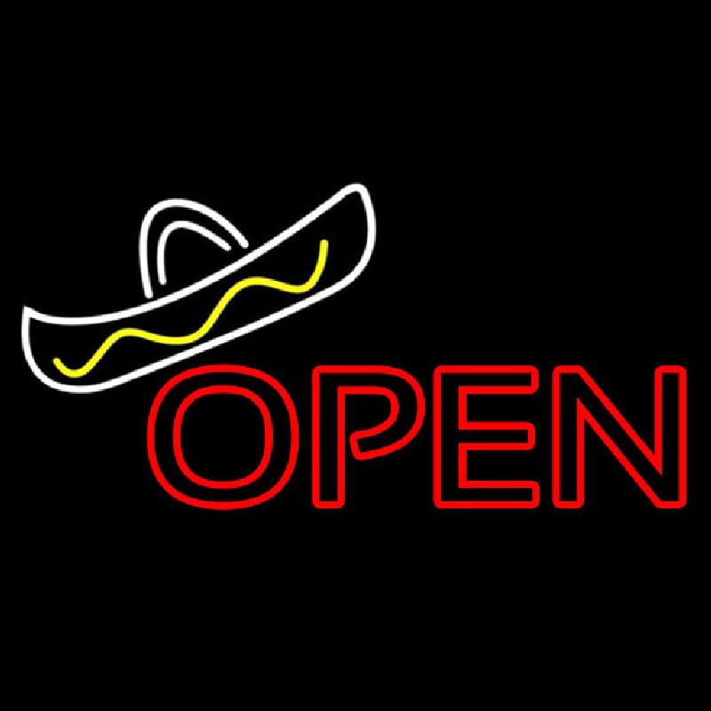 Open Sombrero Enseigne Néon