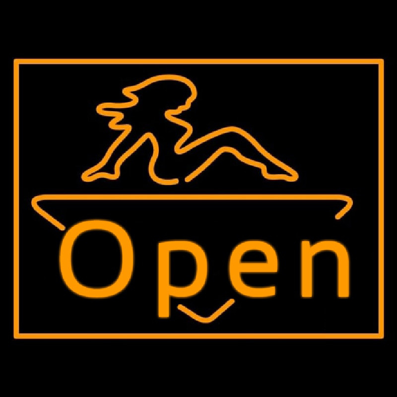Open Strip Girl Enseigne Néon