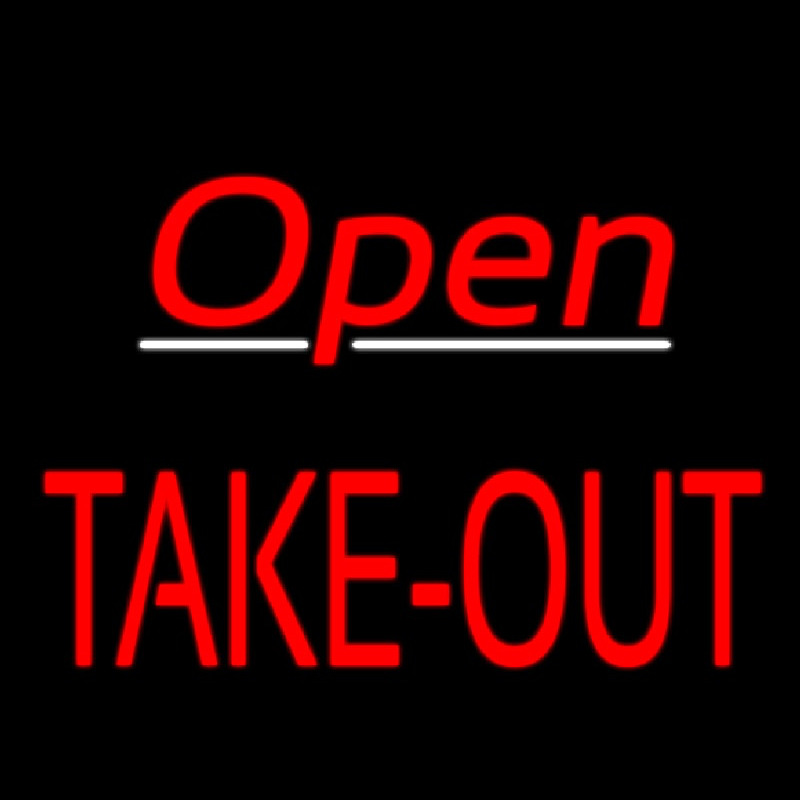 Open Take Out Enseigne Néon