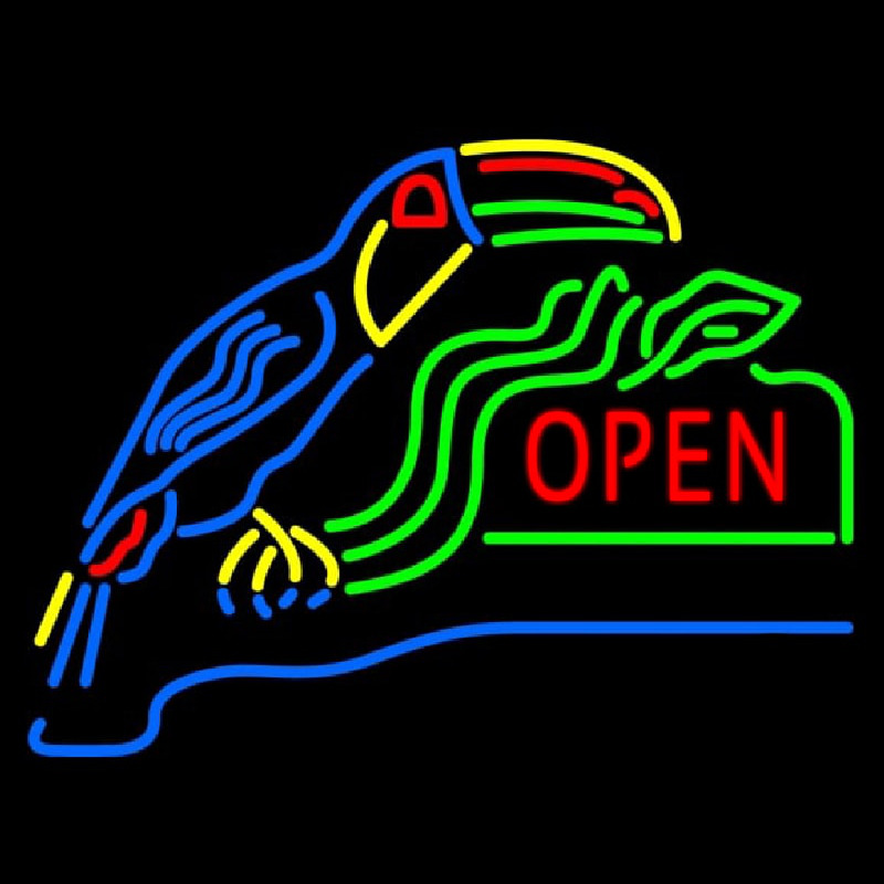 Open With Parrot Enseigne Néon
