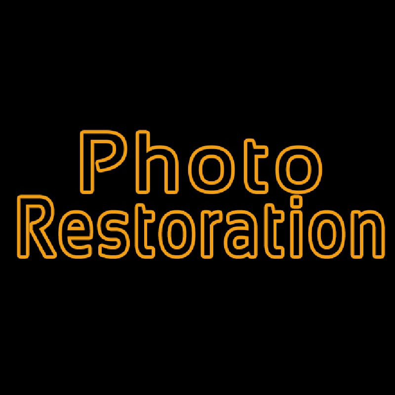 Orange Photo Restoration Enseigne Néon