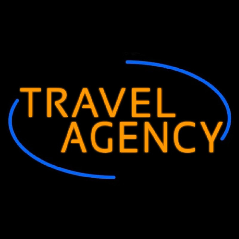 Orange Travel Agency Enseigne Néon