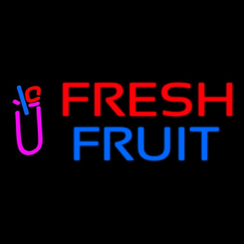 Oval Fresh Fruit Smoothies Enseigne Néon