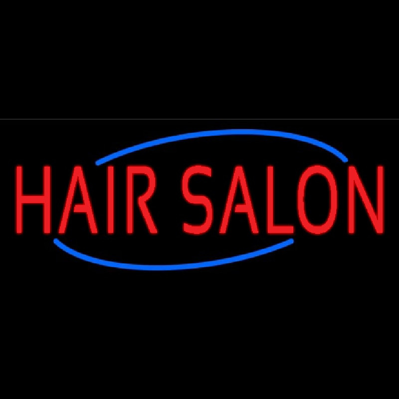 Oval Hair Salon Enseigne Néon