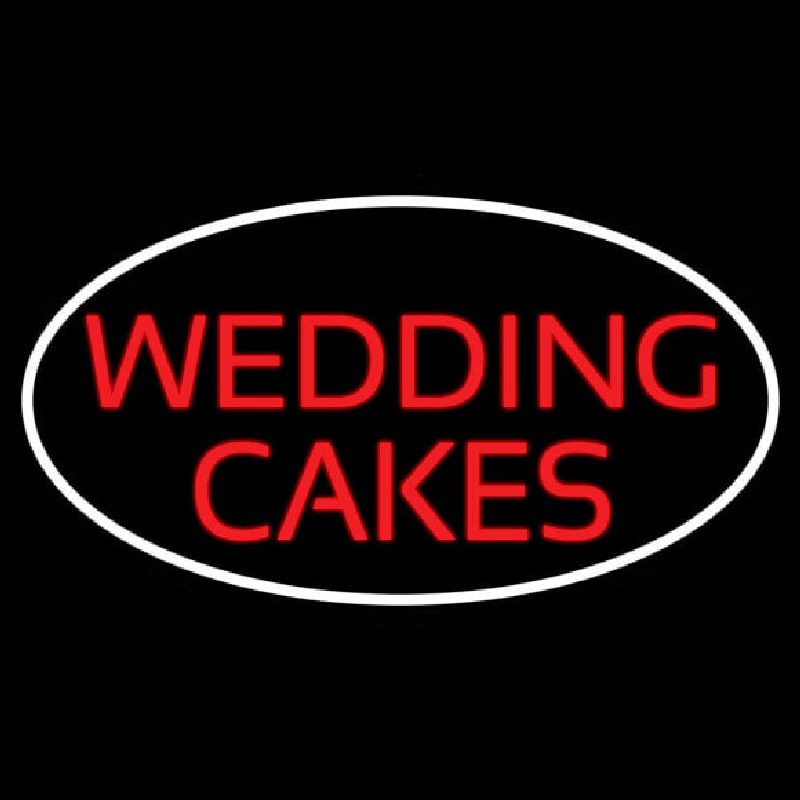 Oval Wedding Cakes Enseigne Néon