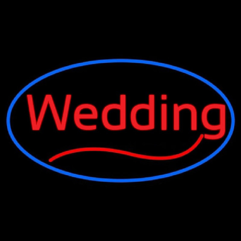 Oval Wedding Cursive Enseigne Néon