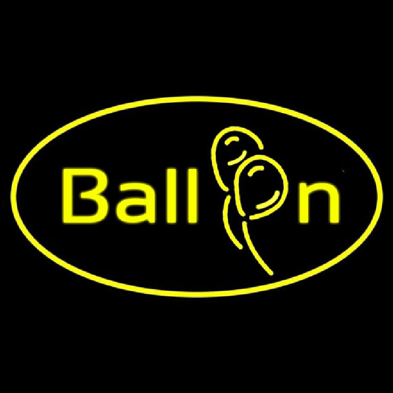 Oval Yellow Balloon Enseigne Néon