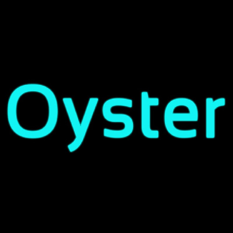 Oysters Turquoise Enseigne Néon