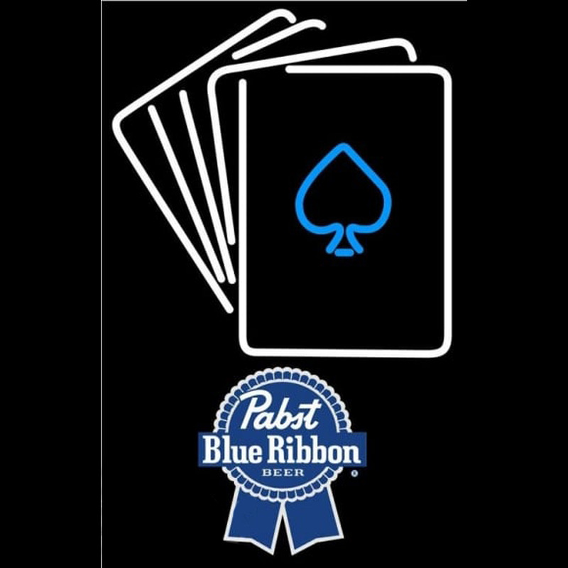 Pabst Blue Ribbon Cards Beer Sign Enseigne Néon