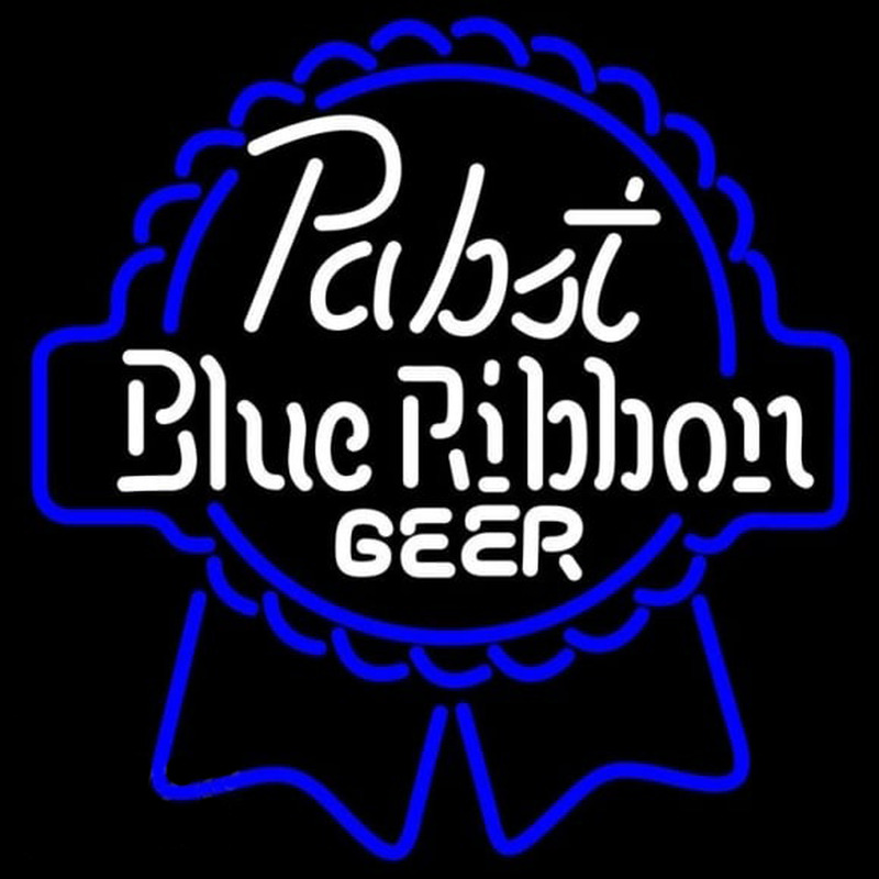Pabst Blue White Ribbon Beer Sign Enseigne Néon
