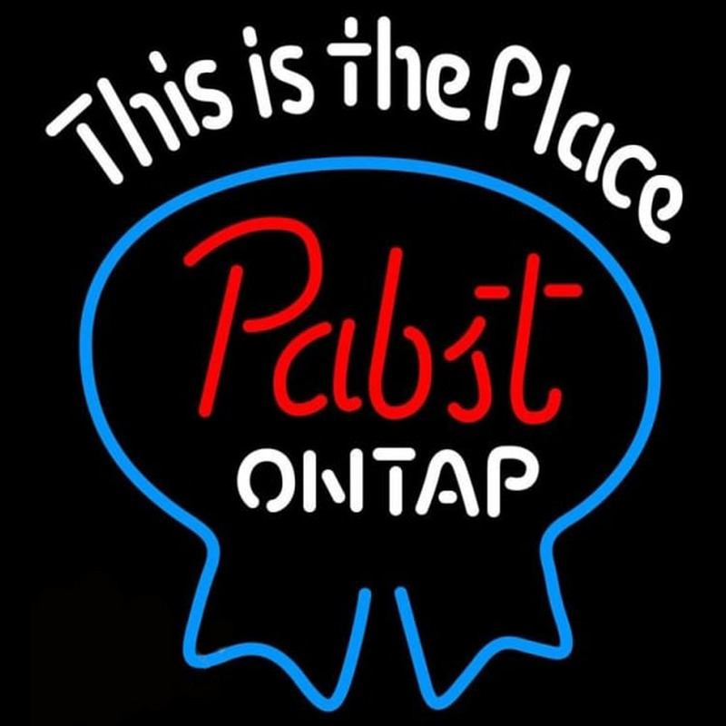 Pabst Light This is the Place Beer Sign Enseigne Néon