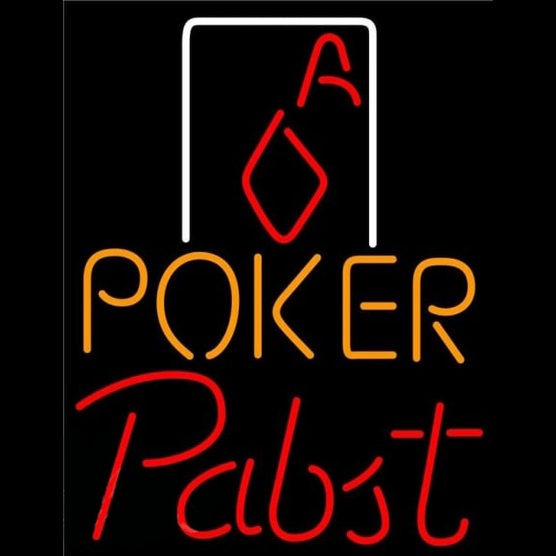 Pabst Poker Squver Ace Beer Sign Enseigne Néon