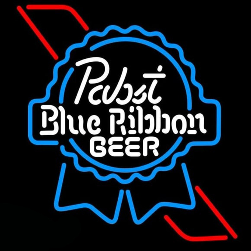 Pabst Skyblue Red Ribbon Beer Sign Enseigne Néon