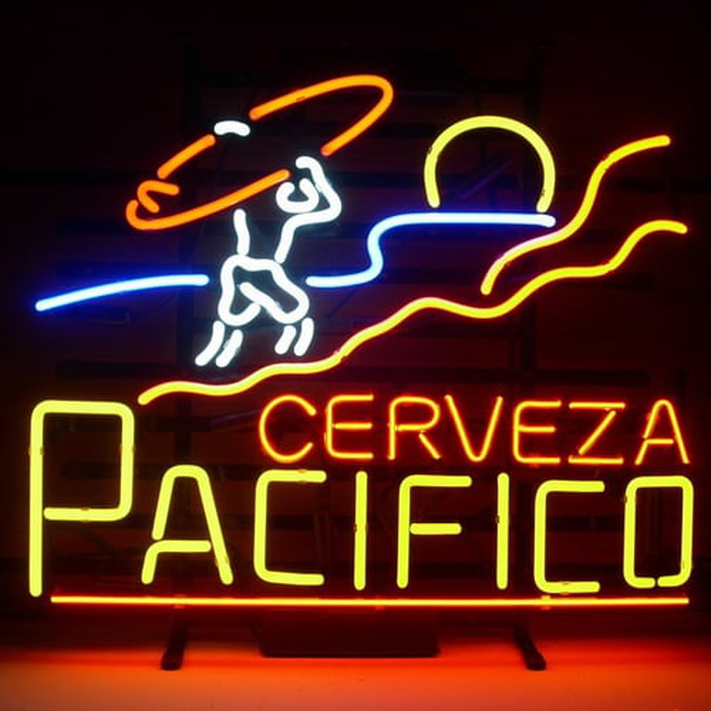 Pacifico Clara Mexican Cerveza Neon Bière Bière blonde Bar Enseigne