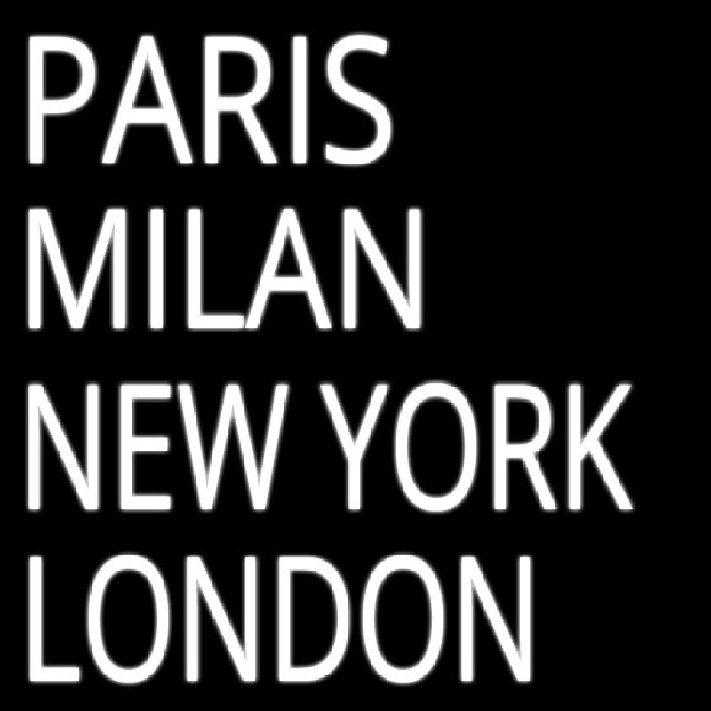 Paris Milan London Enseigne Néon