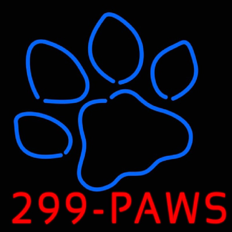 Paws With Logo Enseigne Néon