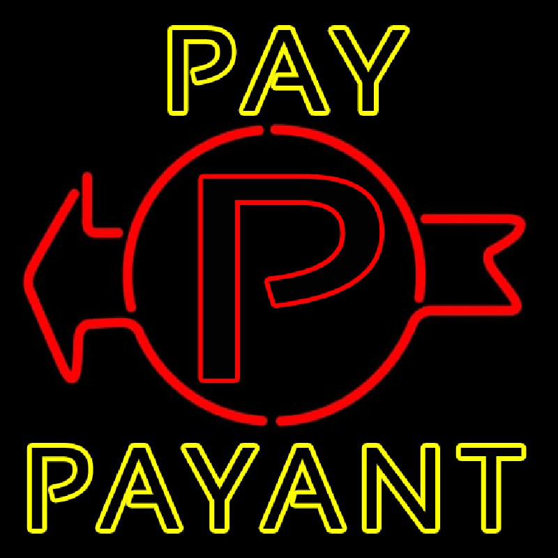 Pay Payant Enseigne Néon