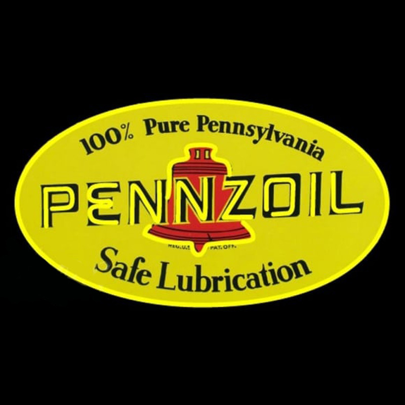 Pennzoil Logo Safe Lubrication Enseigne Néon