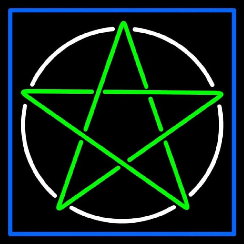 Pentacle With Border Enseigne Néon