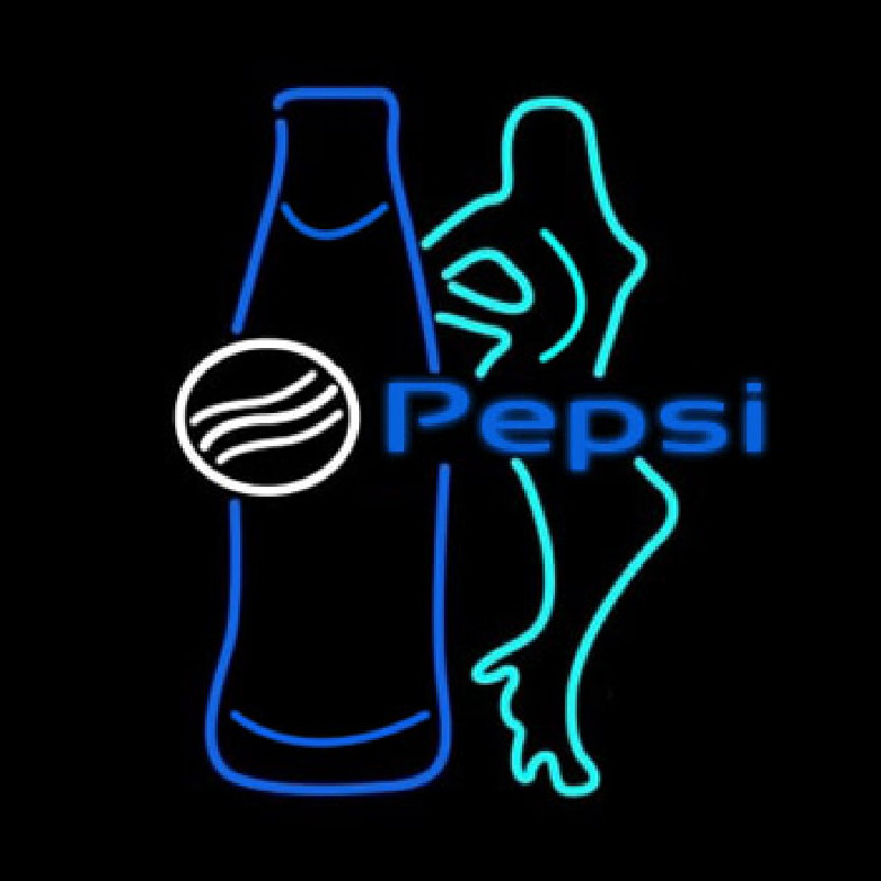 Pepsi Bar With Bottle And Girl Enseigne Néon