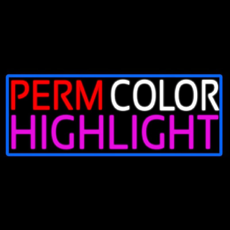 Perm Color Highlight Enseigne Néon