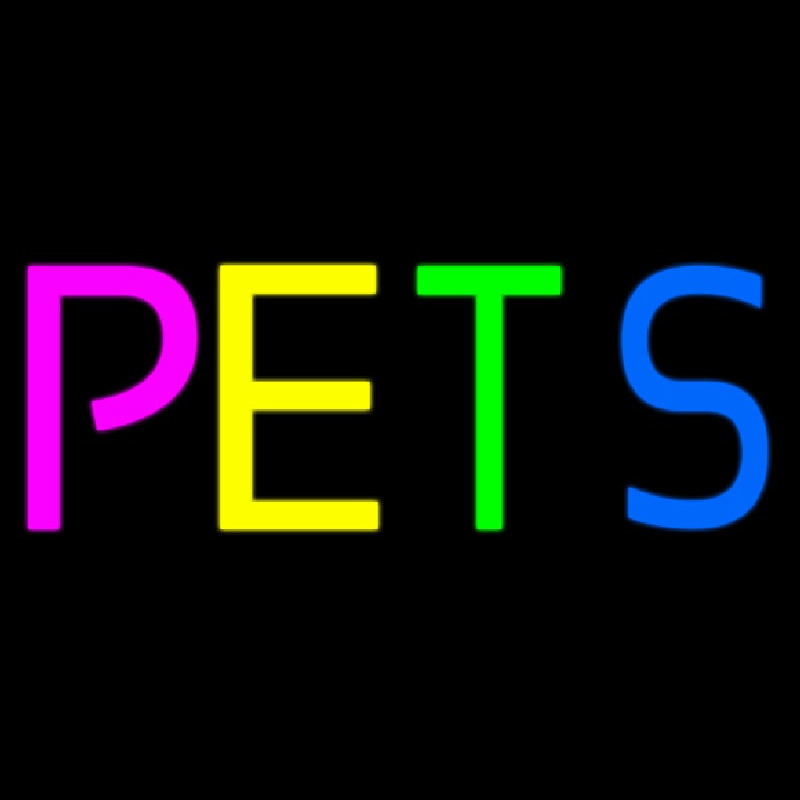 Pets Multicolored Enseigne Néon