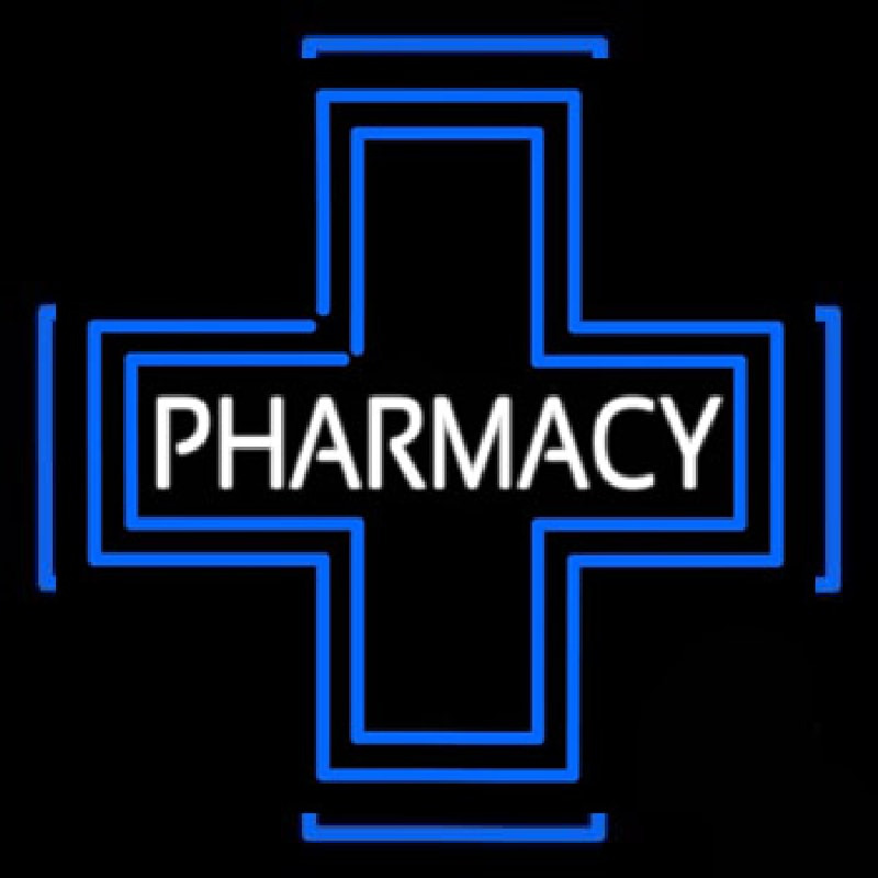 Pharmacy Inside Plus Logo Enseigne Néon