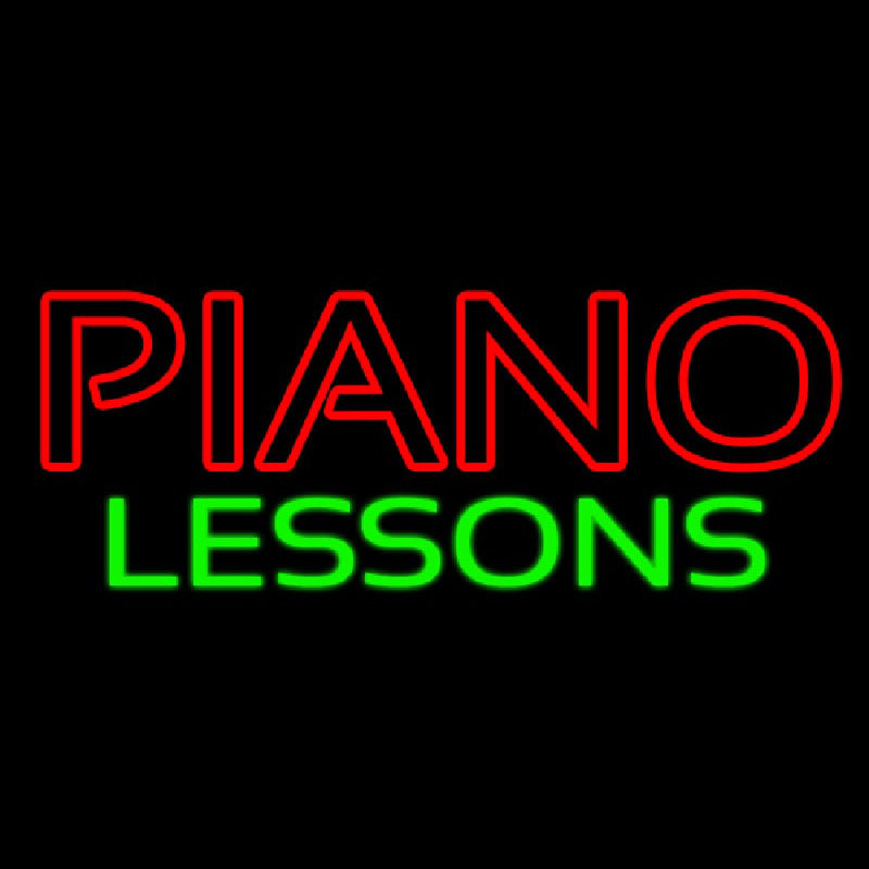 Piano Lessons Enseigne Néon