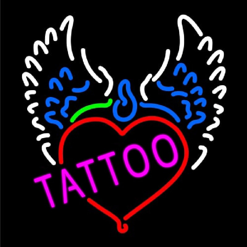 Piercing Tattoo Addiction Logo Enseigne Néon