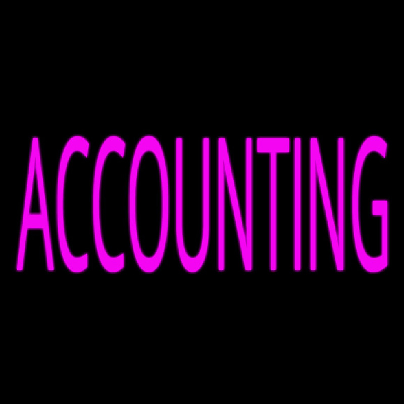 Pink Accounting Enseigne Néon