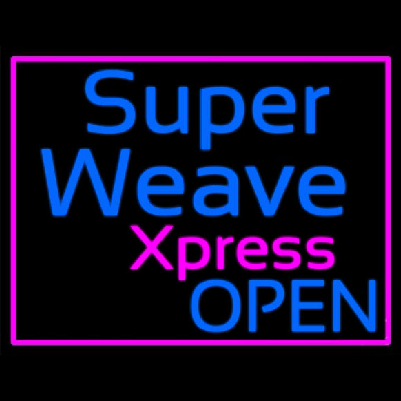 Pink Border Super Weave Xpress Open Enseigne Néon