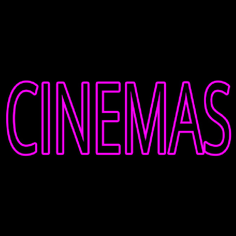 Pink Cinemas Block Enseigne Néon
