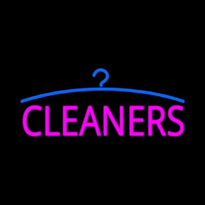 Pink Cleaners Logo Enseigne Néon