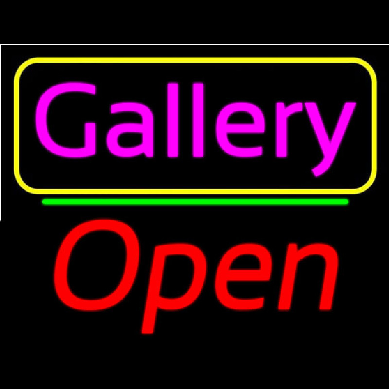 Pink Cursive Gallery With Open 2 Enseigne Néon