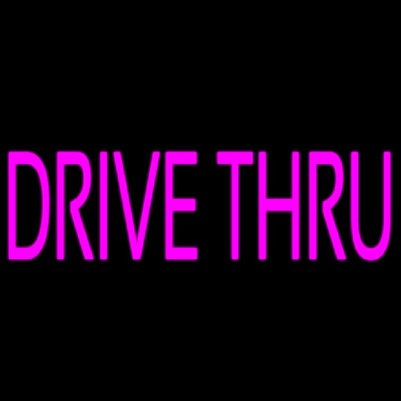 Pink Drive Thru Enseigne Néon