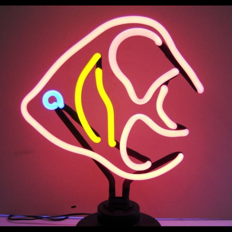 Pink Fish Desktop Enseigne Néon