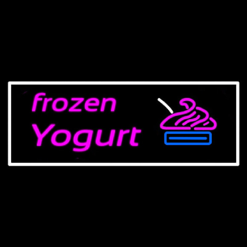 Pink Frozen Yogurt Enseigne Néon