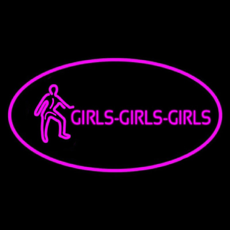 Pink Girls Girls Girls Enseigne Néon