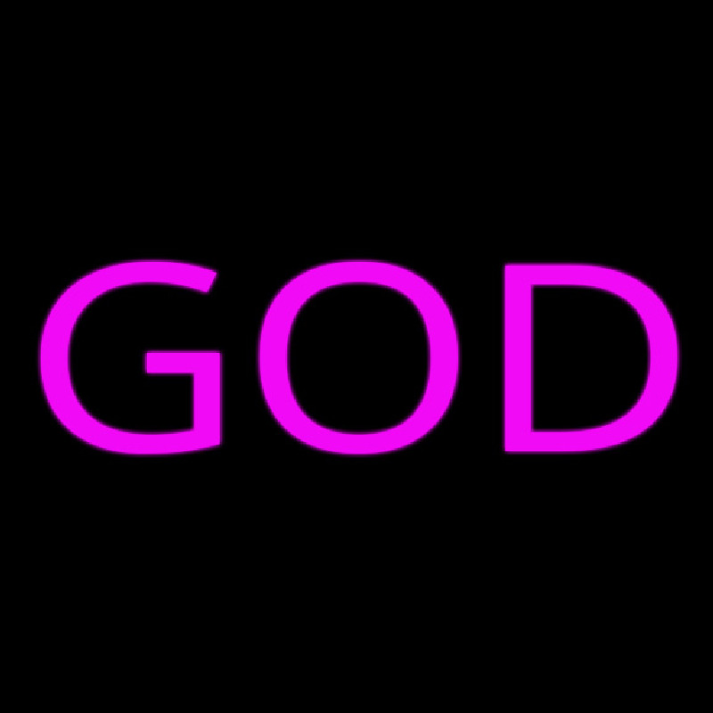 Pink God Block Enseigne Néon