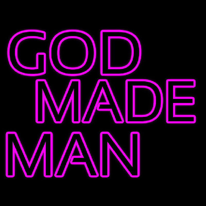 Pink God Made Man Enseigne Néon