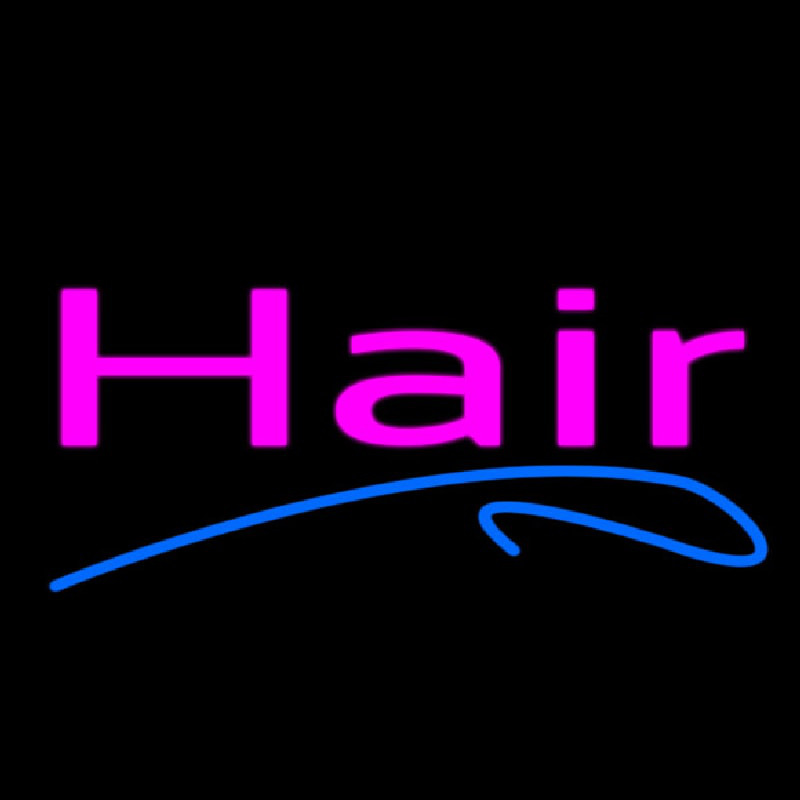 Pink Hair Blue Line Enseigne Néon